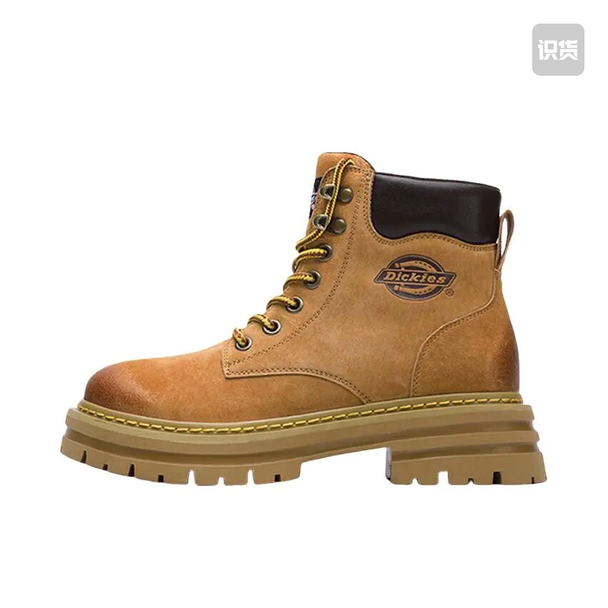 Dickies 厚底增高 英伦风 工装靴 马丁靴 加绒/黄色 金华仓