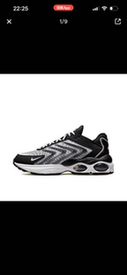 Nike Air 舒适 耐磨 低帮 跑步鞋 男款 黑白DQ3984-001成都qy仓