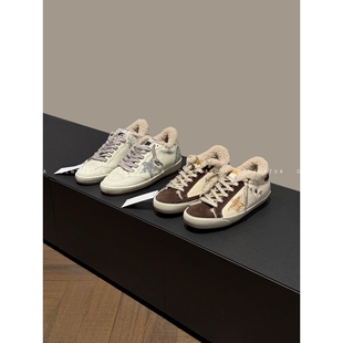 25fw星星做旧羊皮毛一体板鞋 DENTUATUA 都市街头风 节 女 穿越季