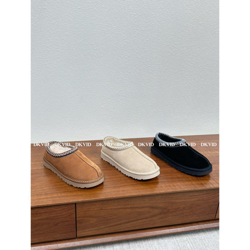 DKVID 薄底情侣款 民族风皮毛一体包头半拖棉鞋一脚蹬雪地靴