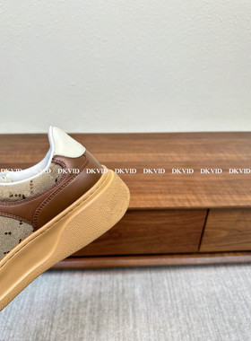 DKVID Old flower style 经典款厚底增高真皮饼干鞋老花休闲鞋