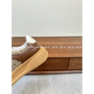 style 经典 款 DKVID 老花休闲鞋 flower 厚底增高真皮饼干鞋 Old