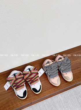 DKVID Niche trendy products 真皮厚舌休闲运动德训鞋拼色板鞋