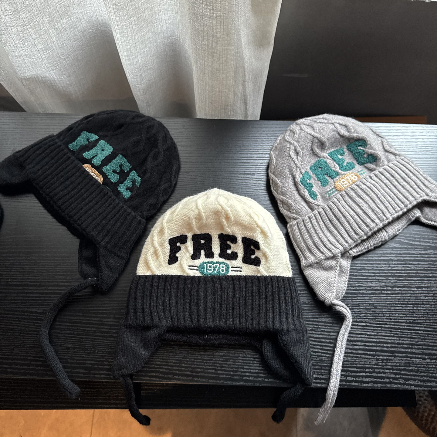 儿童毛线帽子飞行员护耳针织2025新款冬季大男孩宝小痞帅气超好看