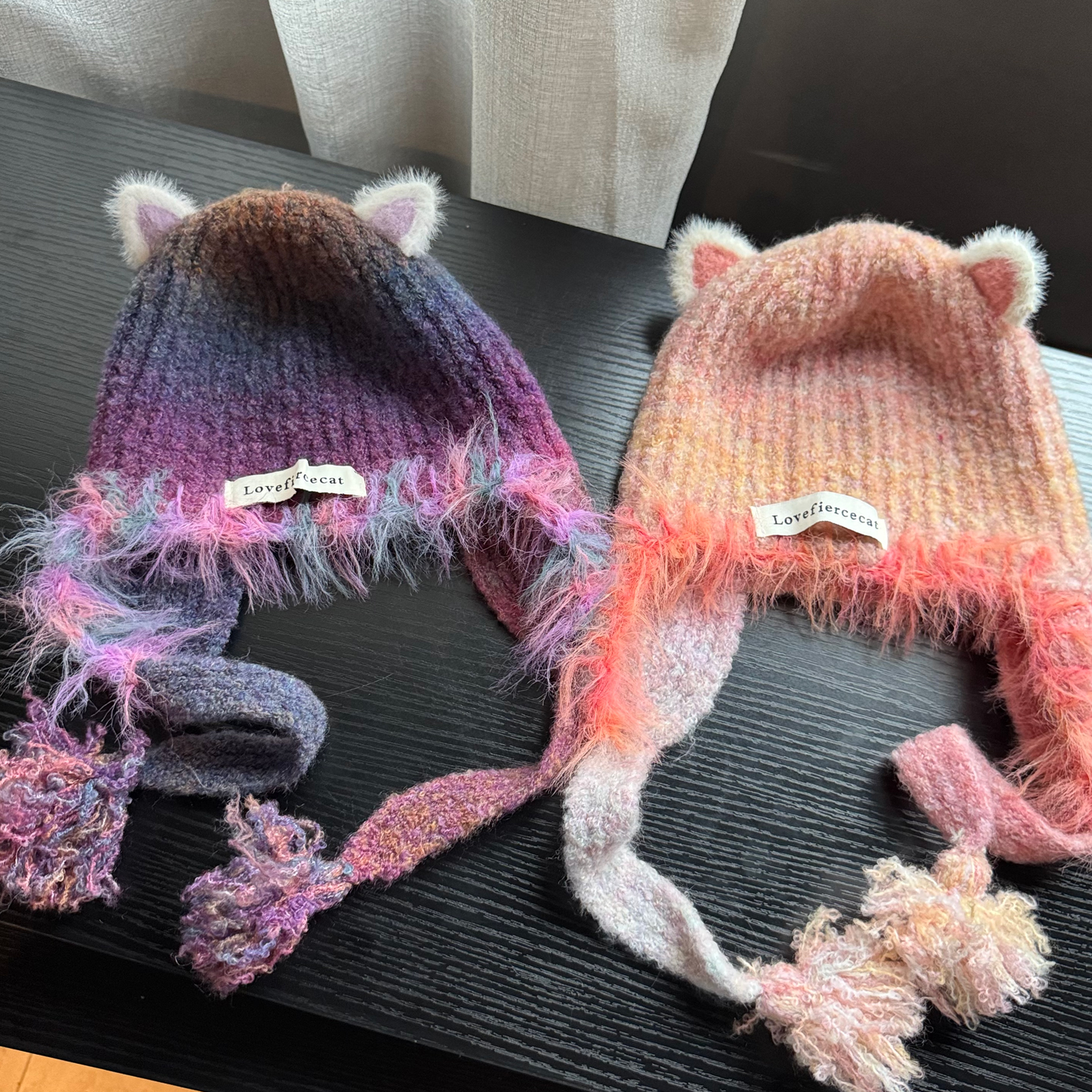 儿童毛线帽子女款2025年新款冬季猫咪耳朵护耳女孩洋气时尚好看的