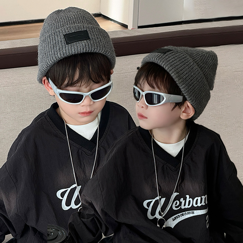 儿童毛线帽子针织秋冬季2025新款中大男孩宝潮小痞帅气酷洋气冬天