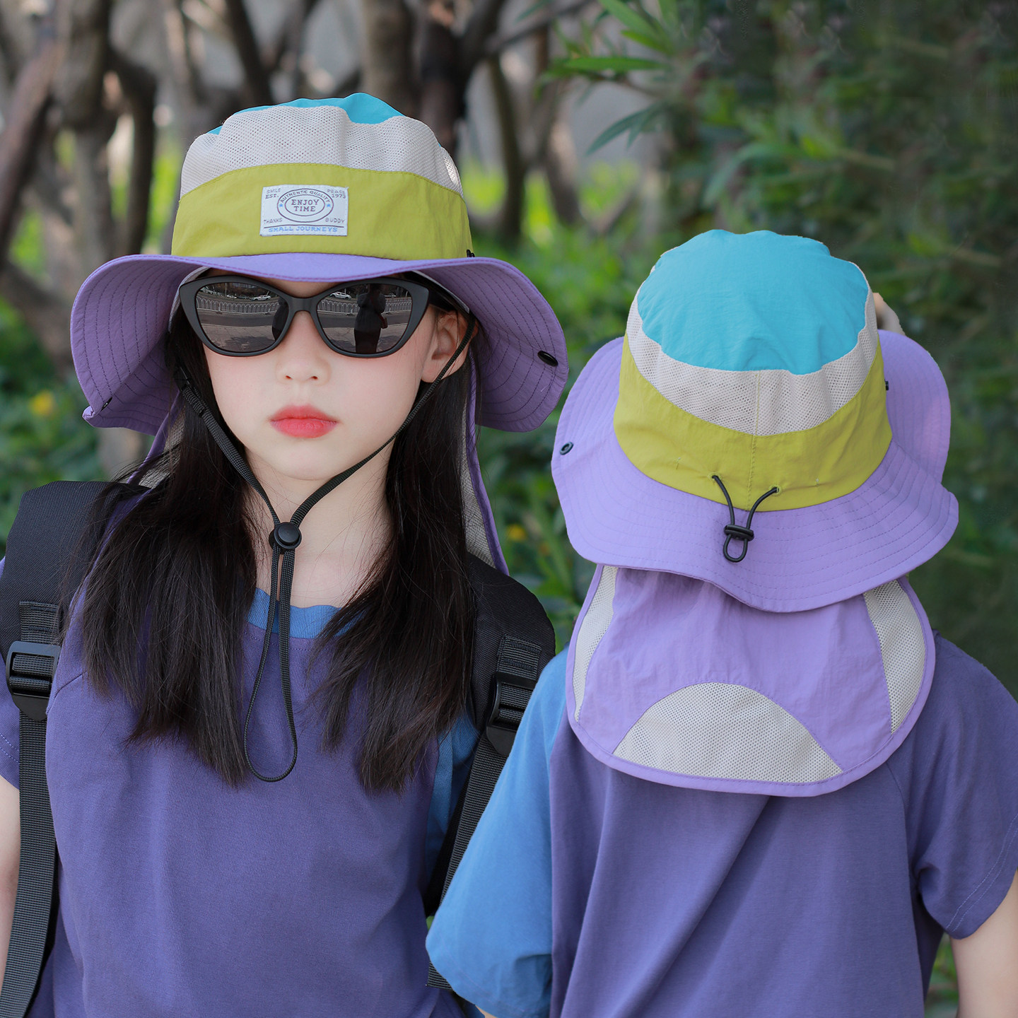 儿童渔夫帽子秋季女款女孩防晒遮阳太阳登山沙漠2026新款徒步爬山图片