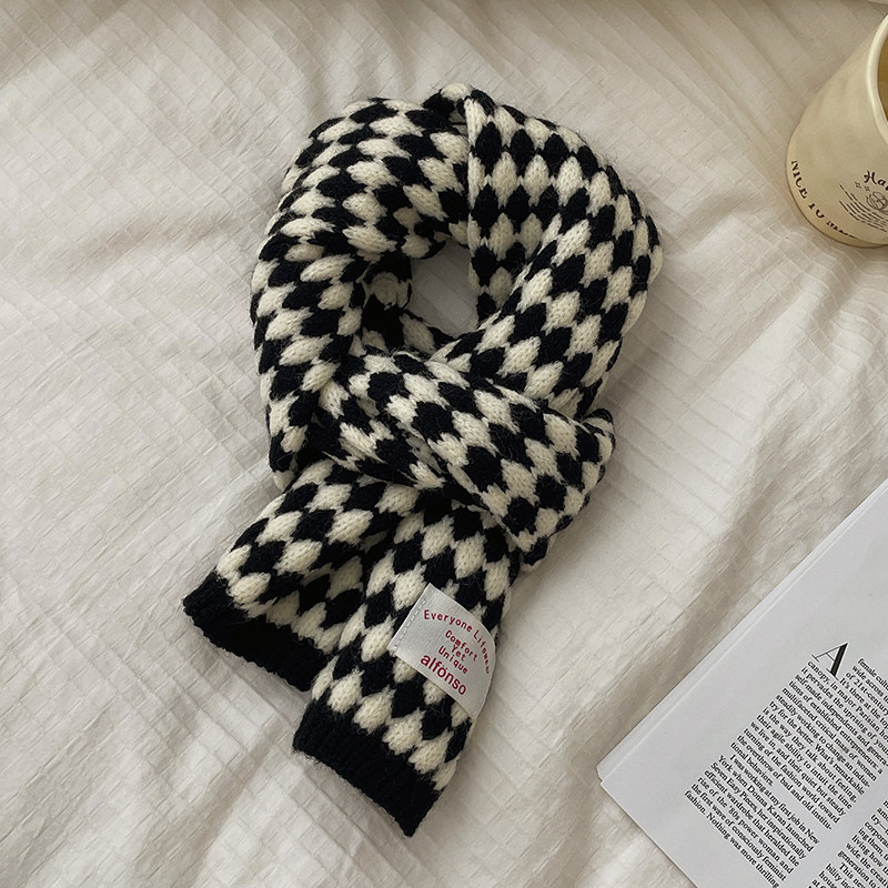 黑白格子儿童围巾小男孩中大宝宝冬天秋冬季2025新款围脖脖套冬款,童装/婴儿装/亲子装,围巾,淘宝优惠券,粉丝福利购,淘宝优惠卷