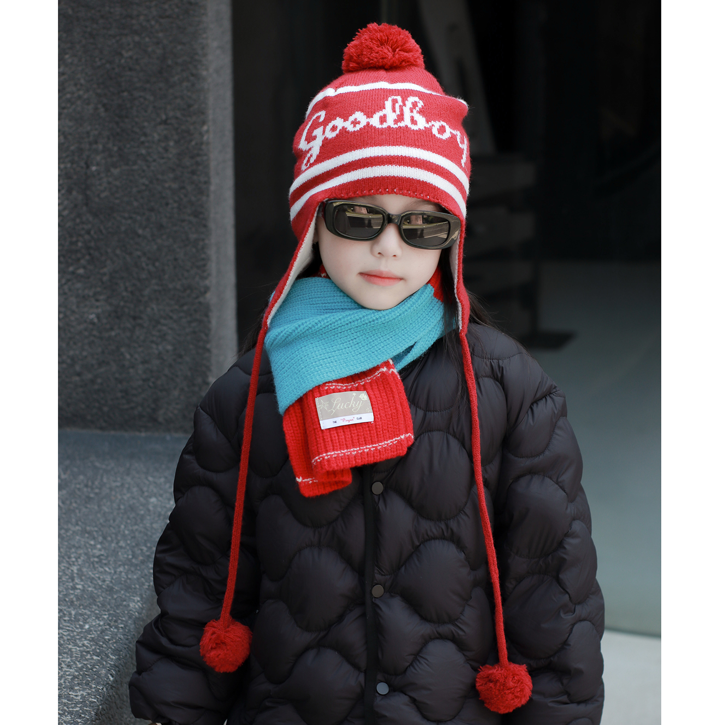 红色儿童帽子女款2025新款冬季女孩时尚洋气独特超好看的新年过年