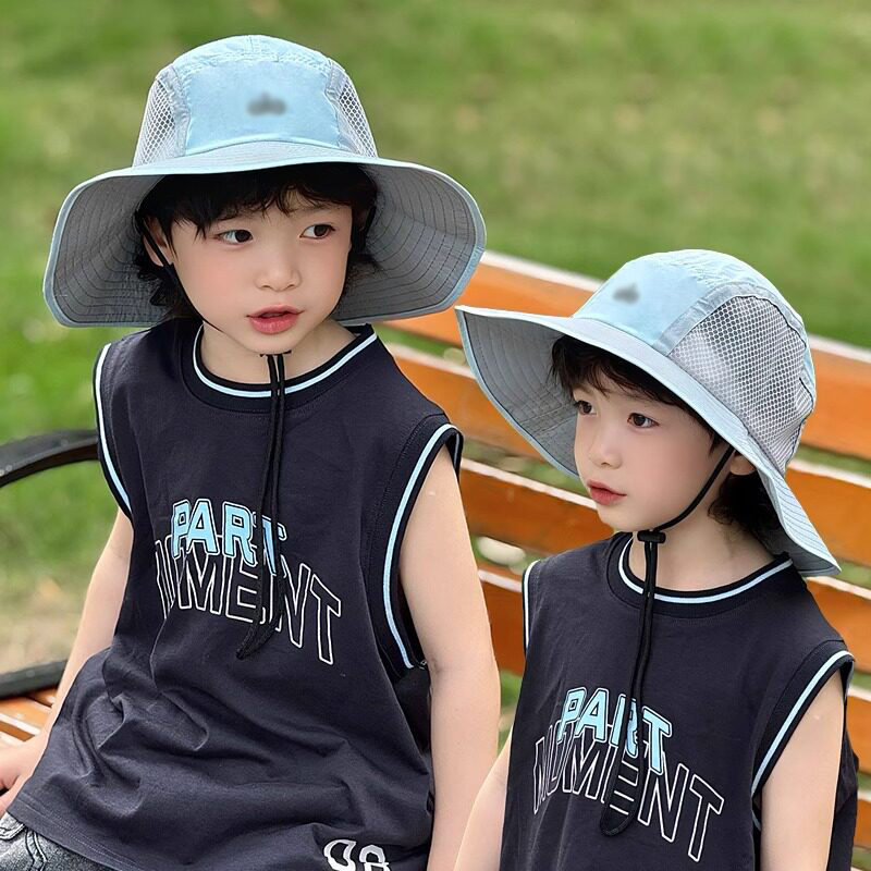 儿童渔夫帽子防晒遮阳太阳夏季薄款凉2026新款大帽檐中男孩青少年