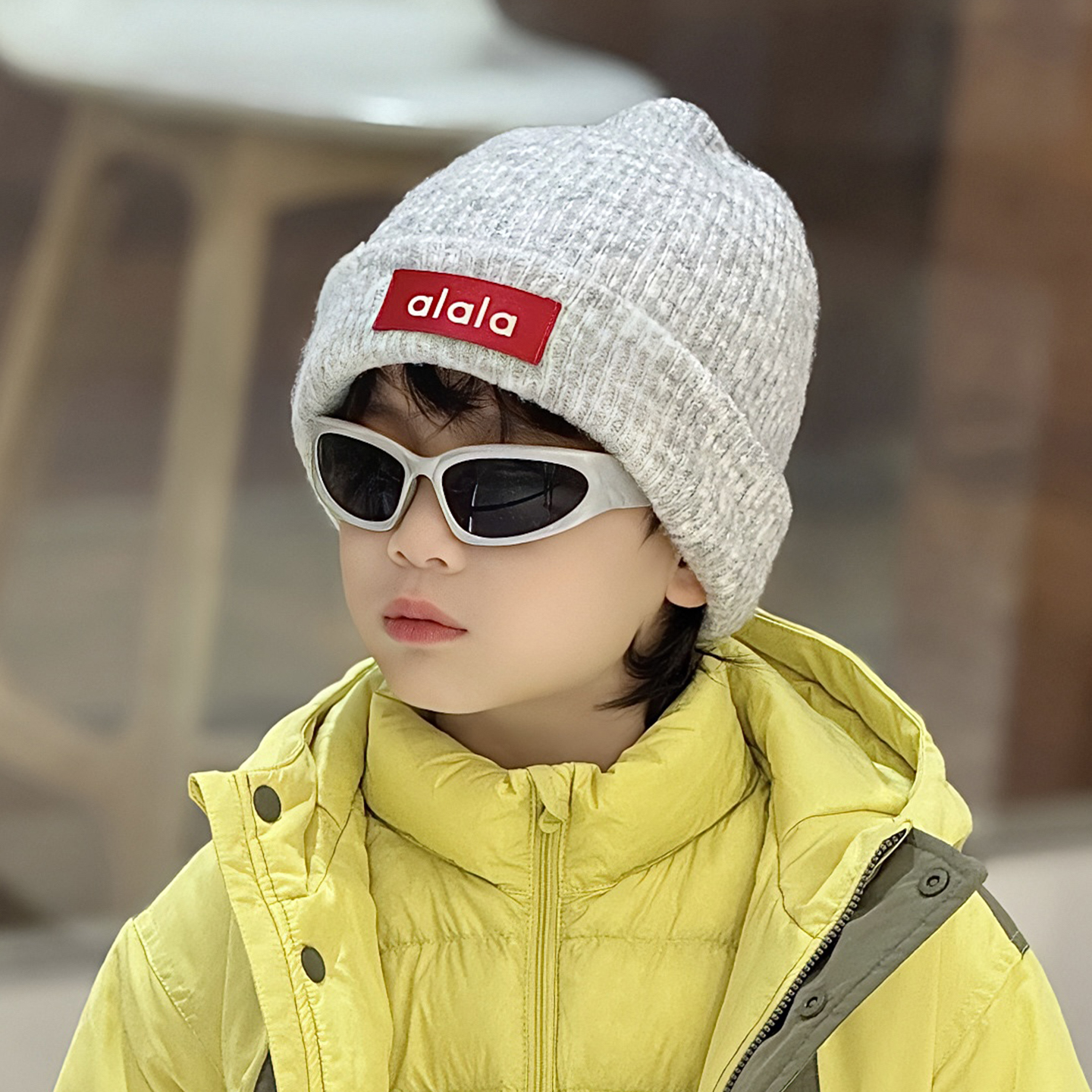 儿童毛线冷帽子2025新款秋冬季针织大男孩宝小痞帅气炸街潮酷街舞