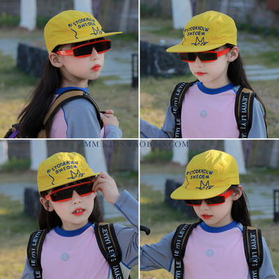 儿童棒球帽子女款2026新款中大女孩宝小黄色夏季薄款防晒遮阳速干