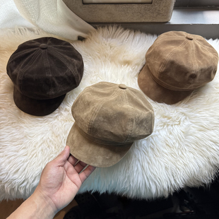 儿童贝雷帽子小男孩中大女宝秋冬季报童八角前进超好看的洋气时髦