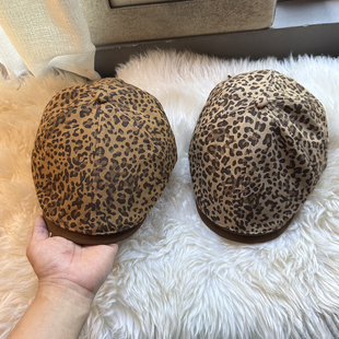 儿童贝雷帽子豹纹女款2025新款秋季前进大女孩男洋气时尚时髦秋天