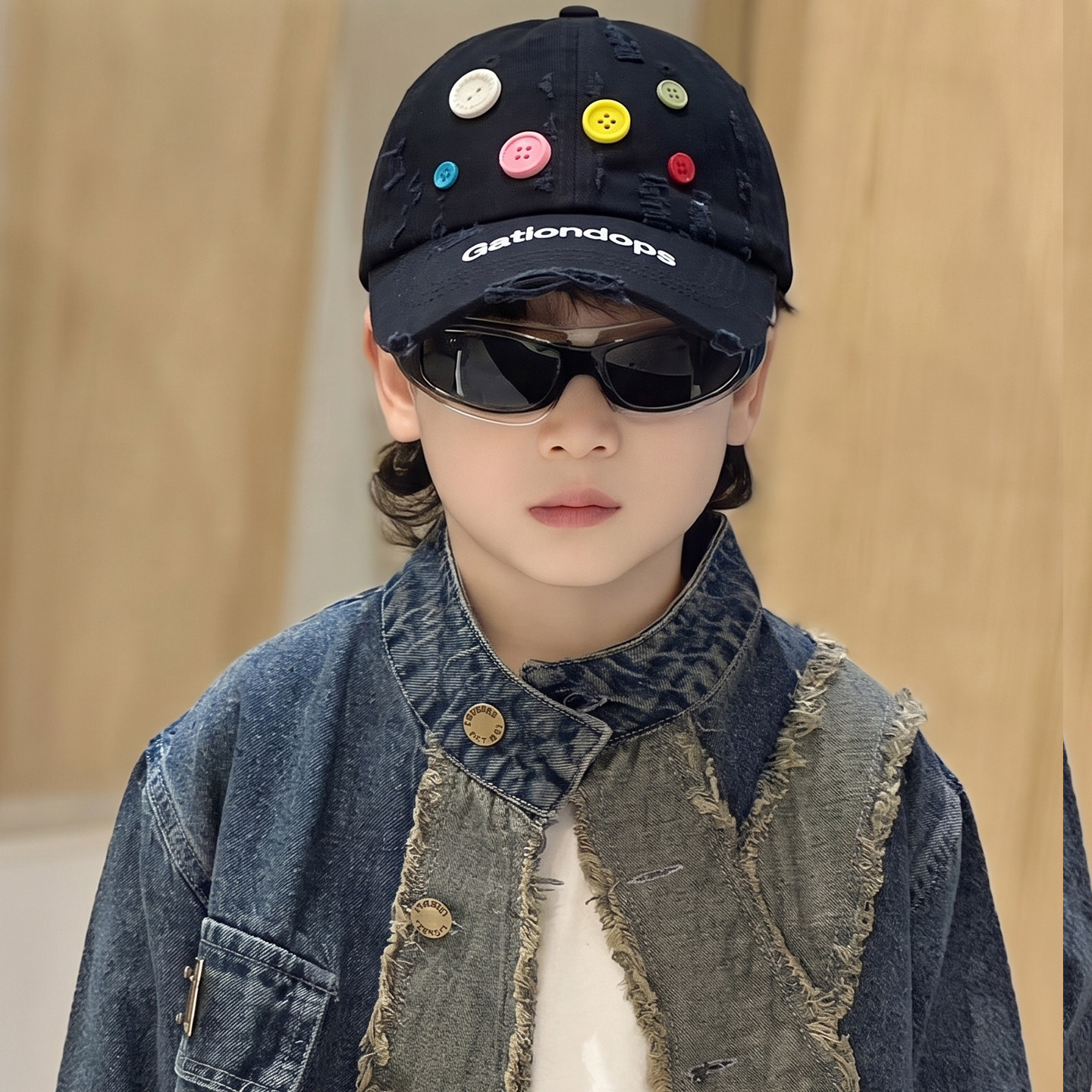 儿童棒球帽子鸭舌大女孩女款2026新款小男孩痞帅炸街街舞秋季秋天图片