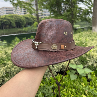 儿童西部牛仔帽子防晒遮阳男孩女青甘新疆草原大环线西北旅游穿搭