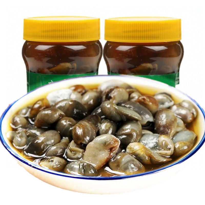 宁波海鲜特产8a黄泥螺即食2瓶装泥螺个大鲜脆新鲜醉泥螺清爽
