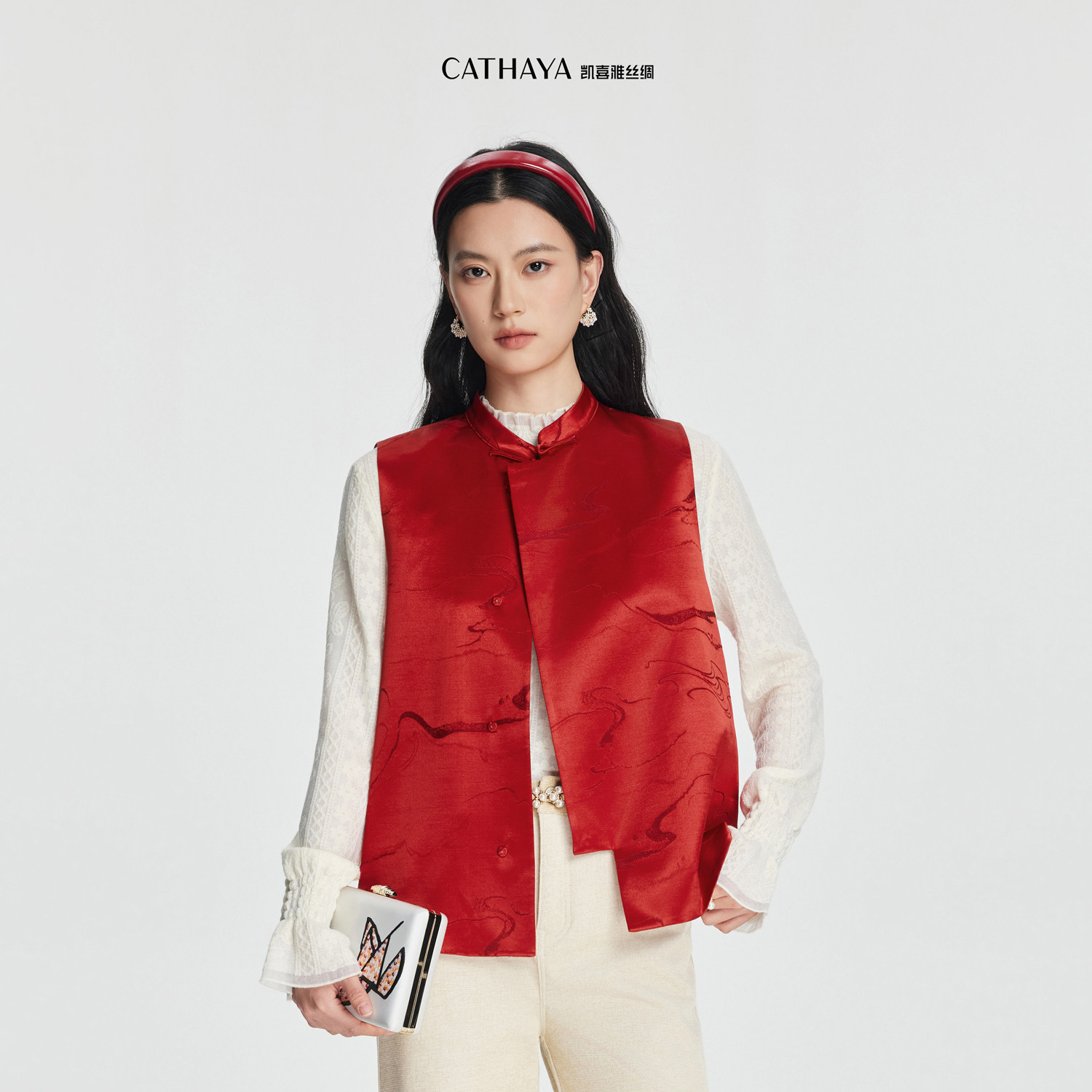 CATHAYA/凯喜雅国风马甲ZZK1FHJM083,女装/女士精品,短外套,淘宝优惠券,粉丝福利购,淘宝优惠卷