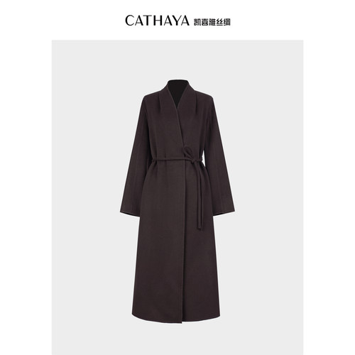 CATHAYA/凯喜雅开襟长款大衣WAK2FDJM768