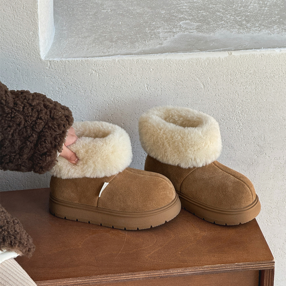 【高版本】真皮儿童雪地靴加绒加厚男童棉鞋毛口卡皮巴拉女童靴子