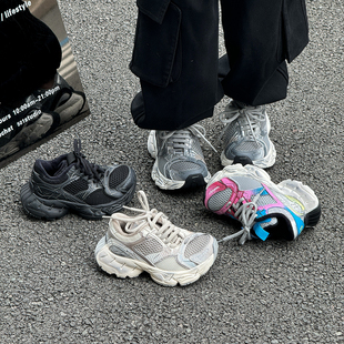 春款做旧童鞋女童网红订书机老爹鞋儿童运动鞋男童鞋子亲子跑步鞋