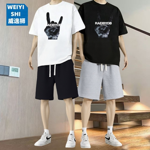 t恤宽松休闲重磅短裤 威逸狮运动套装 美式 2026新款 搭配一套 男夏季