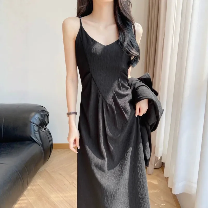 (单件)6028大码女装夏季薄款微胖mm显瘦吊带裙短袖