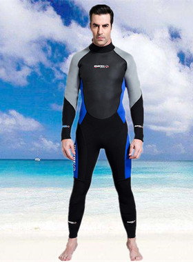 超弹面料外贸出口mares潜水服潜水衣3mm连体浮潜服冲浪衣保暖泳衣