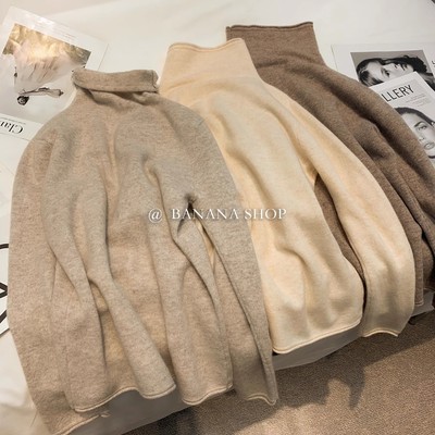 高级感100%纯羊毛衫高领针织内搭