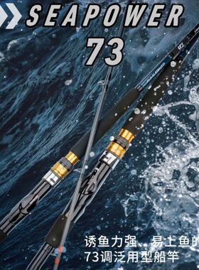 DAIWA达瓦船竿SEAPOWER 73调软硬船竿近深海钓黑黄鲈鱼船钓刀鱼竿