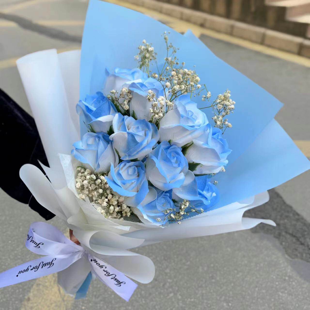 玫瑰花束七夕礼物送女友闺蜜表白永生花情人节老师生日礼物成人礼