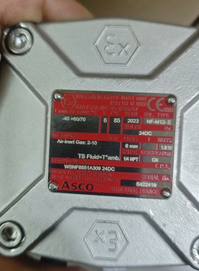 ASCO电磁阀型号：WSNF8551A309 24DC ~议价