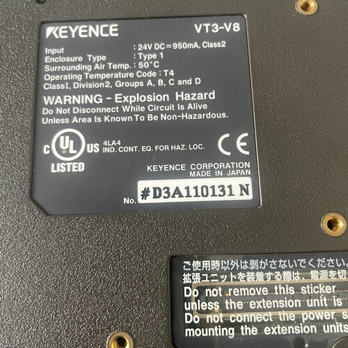 KEYENCE基恩士触摸屏,型号VT3-V8,日本原装,24 ~议价