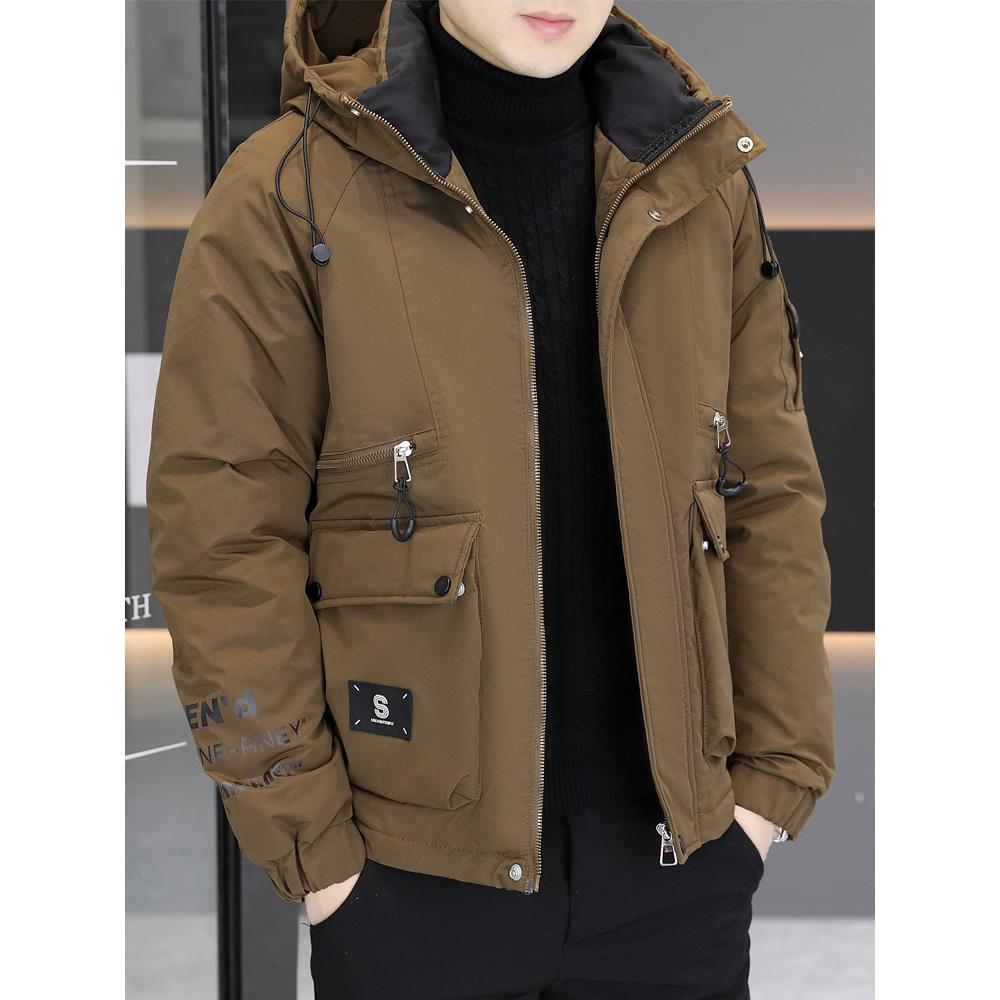 羽绒棉服男士冬季加厚外套2025新款冲锋棉衣男款工装防寒服棉袄潮