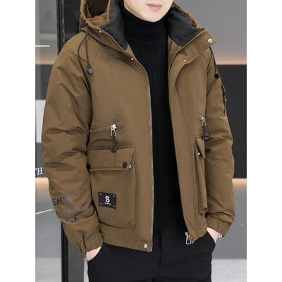 羽绒棉服男士冬季加厚外套2025新款冲锋棉衣男款工装防寒服棉袄潮