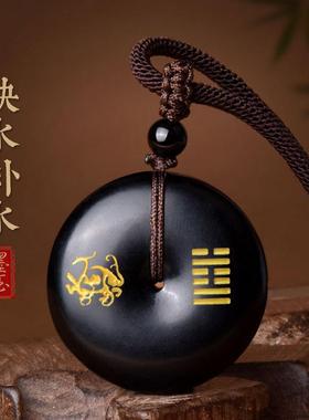 五行属水的饰品缺水补水天然和田玉玄武吊坠水泽节钥匙扣项链挂件