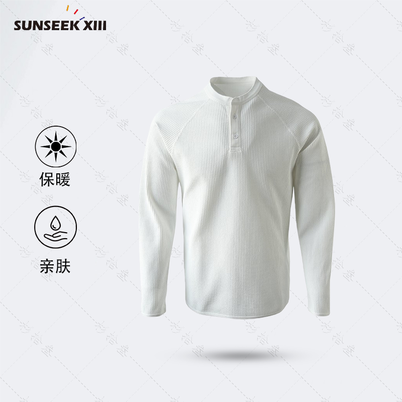 暖型兼备】秋冬弹力抗皱长袖圆领简约风上衣休闲运动长袖恤2573