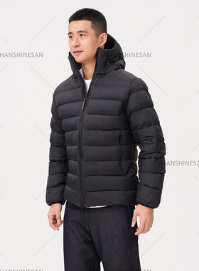 厚暖鸭绒】冬季防风保暖厚实鸭绒羽绒服连帽排骨男士羽绒服25163