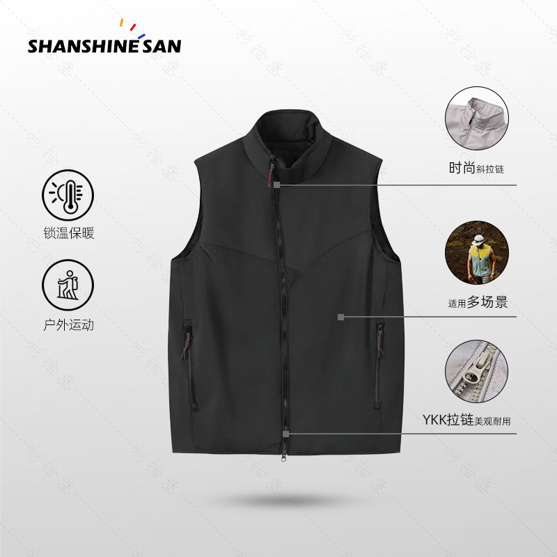 时尚有型】秋冬常规款户外运动通勤马甲百搭时尚男士棉马甲3096,男装,常规马甲,淘宝优惠券,粉丝福利购,淘宝优惠卷