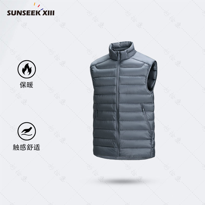 柔软保暖】轻装保暖百搭羽绒秋冬高密锁温叠穿90白鸭绒马甲25127