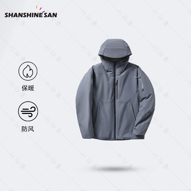 厚暖抗寒】秋冬保暖防风连帽棉衣休闲抗寒运动户外棉服25152