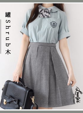反季清仓 度曲JK丸襟衬衫圆领娃娃领女校园日常通勤夏季短袖