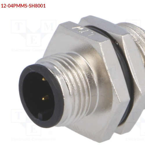 AMPHENOL    M12A-04PMMS-SH8001 连接器插座; M12