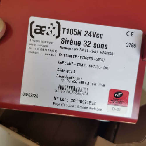 法国 AET T105N 48Vcc  报警器  NFS32001