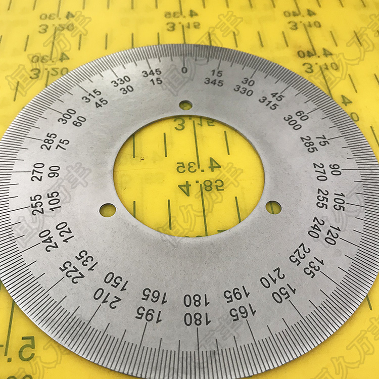 刻度盘 顺逆一体刻度盘 角度盘机械圆盘 不锈钢盘120#46#1#刻度盘