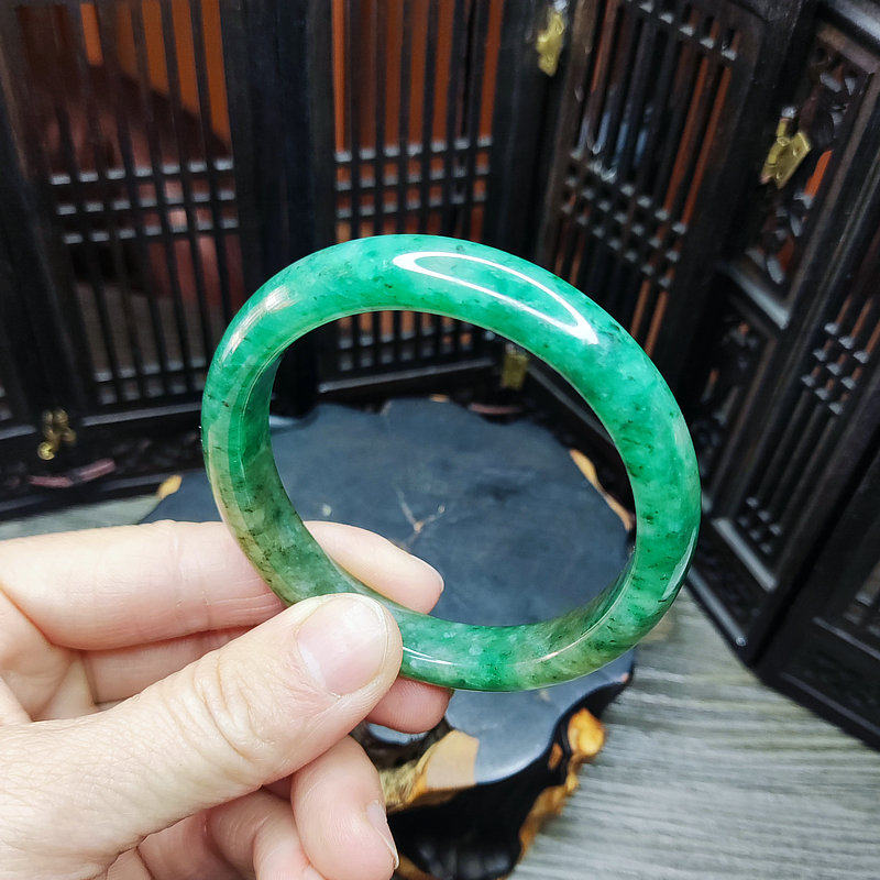 玉手镯南阳独山玉石扁条手镯天蓝