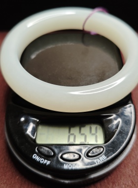 厂家老坑料新疆和田玉平安手镯羊脂白玉玉石玉器真玉送女60mm礼物