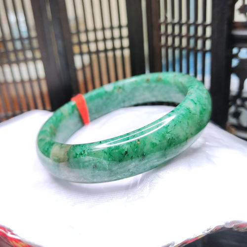 大圈手镯独山玉手镯天蓝圆条复古
