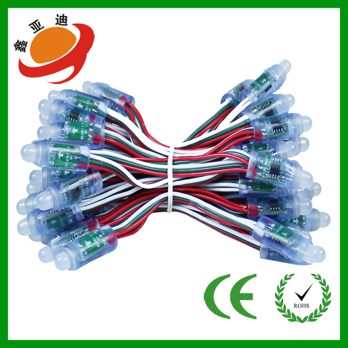 UCS1903全彩外露灯串LED发光字 像素屏穿孔灯12MM点阵幻彩炫彩灯