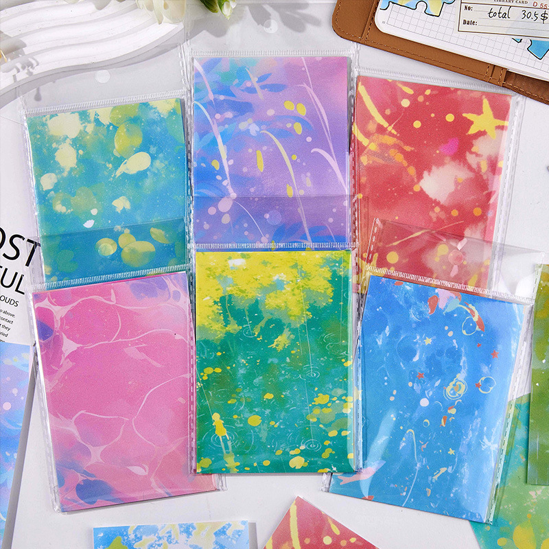 拾光拼图愈见系列贴纸包 ins手账打底素材装饰背景纸模切贴画跨境